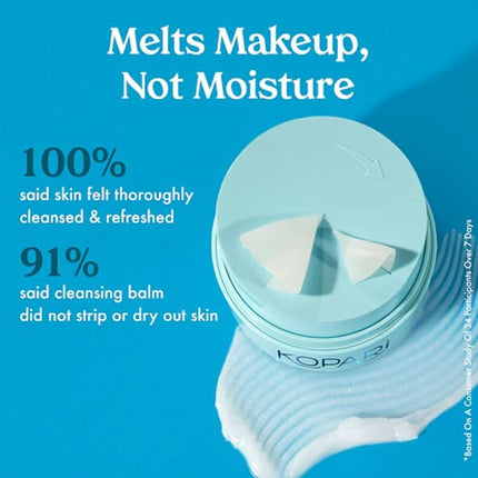 Kopari Ceramide Grinding Cleansing Balm Face Cleanser & Makeup Remover with Ceramides, Vitamin E & Sea Buckthorn Oil, Moisturizing Twist-Up Balm for Sensitive, Dry, or Oily Skin, 1.7oz