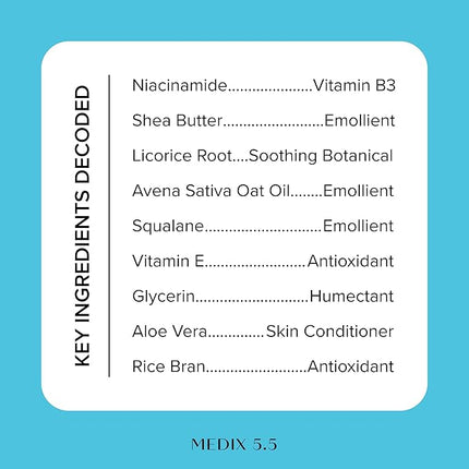 MEDIX Fragrance Free Niacinamide Face Moisturizer + Shea Butter Cream For Face & Body Lotion | Anti Aging Skin Care Firming Cream For Wrinkles, Dark Spots, Large Pores, 15 Fl Oz