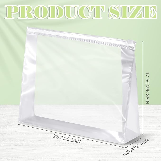 Xuniea 50 Pcs Mini Clear Makeup Bag Small Clear Zipper Pouch Travel Plastic Cosmetic Organizer Waterproof for Toiletries Swimsuit Bikini Bathing Suit(8.6'',Transparent)