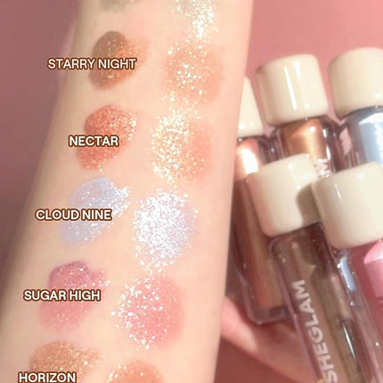 SHEGLAM Airglow Eye Tint 16 Hours Long-Lasting Liquid Eyeshadow Shimmer High-Impact Color Single Eyeshadow - Nectar