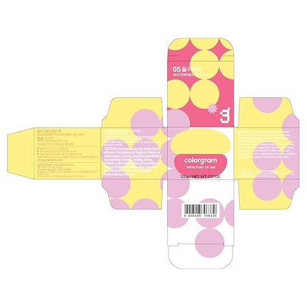 COLORGRAM TINTIN DORY LIP JAM 05 WATERMELON JAM | Pudding Pot Lip Blush | Tinted Lip Jam, Hydrating & Plumping Lip Gloss with Lightweight, Non-Sticky Formula | Clear Radiance & Semi-Transparent Color