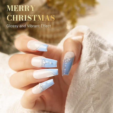 MelodySusie 15ML Gel Nail Polish,Blue Macaron Color Nails Soak Off UV LED Light Blue Gel Polish Gift for Women Nail Art Manicure Salon DIY Nail Design Decoration at Home-253-A2103