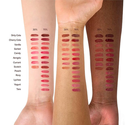 fwee 3D Voluming Gloss 30% (Sheer) | High Shine, Non-Sticky Lip Gloss for Makeup | Long-Lasting, Moisturizing Gel Formula – Dirty Cola 30% | 30% & 70% Pigment Options | 5.3g