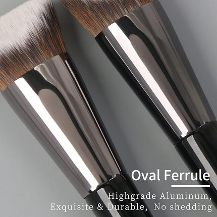 Angled Foundation Brush for Liquid Makeup, Contour Foundation Brush, Cream Contour Brushes for Makeup, Pinnacle Foundation Brushes for Cream Foundation, Makeup Brushes for Foundation.