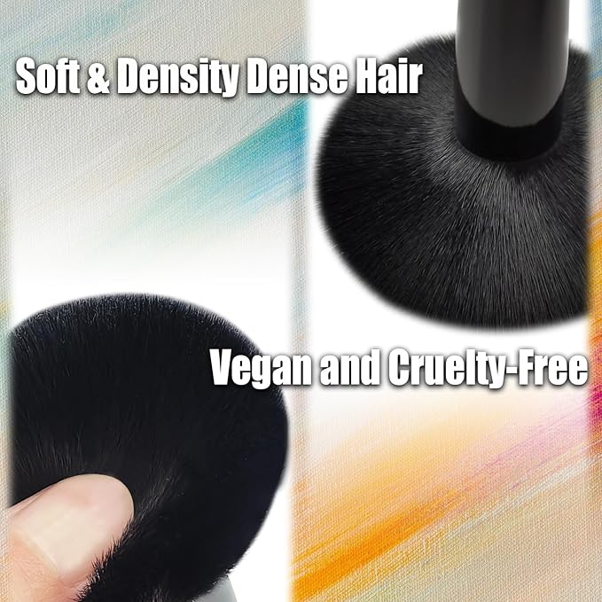 4 in 1 Makeup Brush, Travel Makeup Brush Set with Case, Mini Makeup Brushes, Powder Foundation Brush, Concealer Brush, Eyeshadow Brush, Dual Ended Makeup Brush for Liquid,Cream, Powder