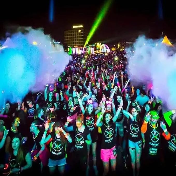 NewWay Luminous Neon Face & Body Paint Glow in the Dark Party Supplies MakeUp Cream Paint Light For Halloween Christmas 8 Color 0.7 fl oz x 16 Tubes