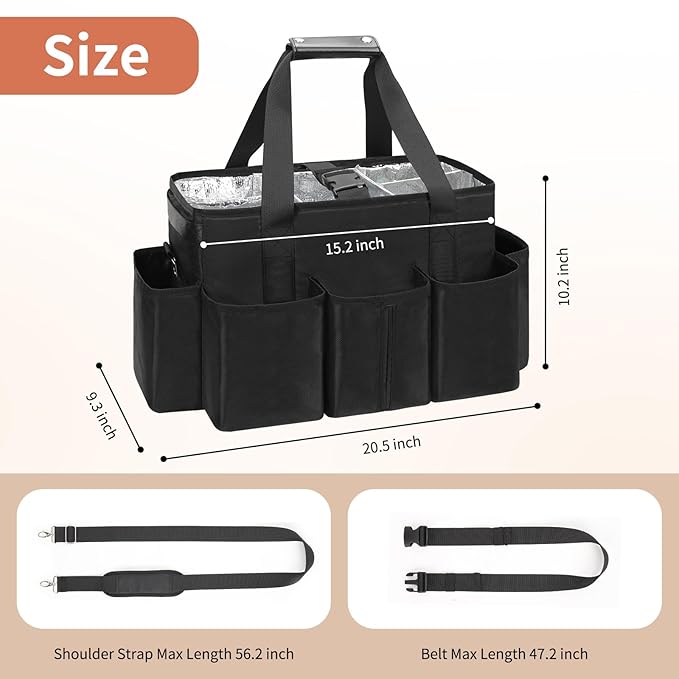 Hairstylist Traveling Bag, Extra Large Hair Tools Travel Bag, Hair Tool Organizer with Adjustable Dividers and Multi Pockets, Professional Makeup Artist Bag, Hairstylist Must Have