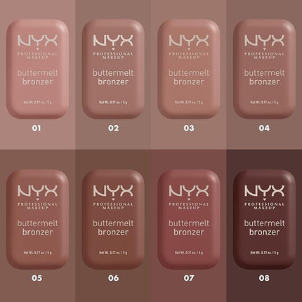 NYX PROFESSIONAL MAKEUP Matte Buttermelt Bronzer, Longwear Face Makeup with Up to 12 Hours of Wear, Vegan Formula - Deserve Butta (Light Medium Cool)