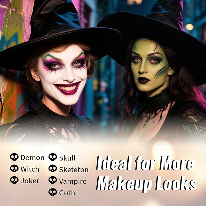 Red Oil Based Face Body Paint Stick, Non-toxic Full-coverage Face Painting for Halloween Cosplay SFX Makeup Clown Joker Demon Vampire, Waterproof Cream Red Eye Black Stick for Costumes Party