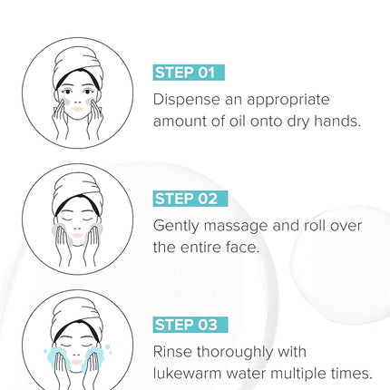 3W8L Deep Off & Fresh Cleansing Oil – Fast emulsifying Korean pore care cleanser, gentle daily makeup & sunscreen remover with Jojoba & Centella, dissolves sebum & blackheads, hydrating fresh finish