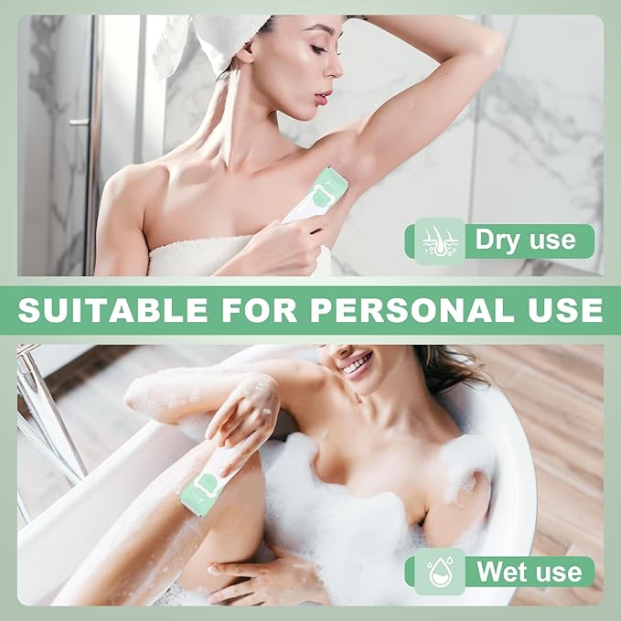 FBO Body Hair Trimmer Bikini Trimmer Electric Shaver - Rechargeable Electric Shaver - lPX7 Waterproof (Green)