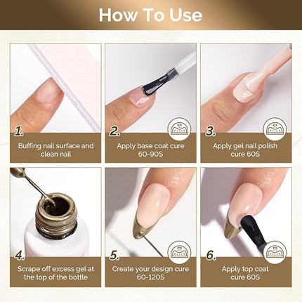 MelodySusie Metallic Gel Liner Nail Art Silver Bronze Gold Set Mirror Chrome 3D Effect,for Line and Patterns of Painting,French Nail Tips,DIY Manicure Pedicure for Home DIY Salon Use 8ML 2Pcs