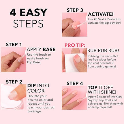 Kiara Sky Dip Powder Pink Tones 1 oz, Peach Sangria