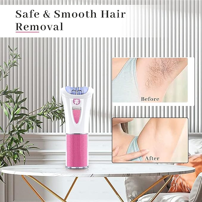 Glabrouse Skin Epilator, Epilators Hair Removal for Facial, Epilators with LED Light, Cordless Hair Removal Device, Epilator for Women, Facial Hair Removal for Bikini Arm Legs Armpits