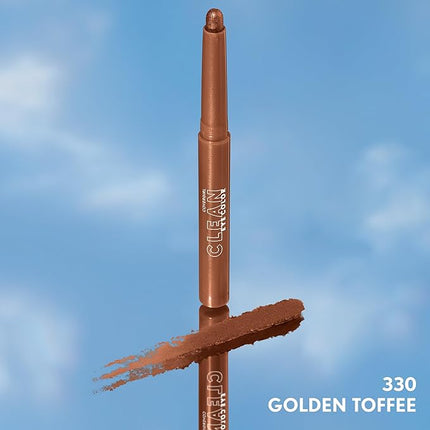 CoverGirl Clean Eye Color, Golden Toffee, Eyeshadow Sticks, Ultra Creamy Formula, Lightweight, Buildable Formula, Lasts All Day, Smudge-Proof, 0.05oz