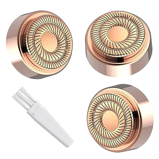 Replacement Heads for Flawless，Women Facial Hair Remover Replacement Heads for Finishing Touch Flawless, 3-pc Pack