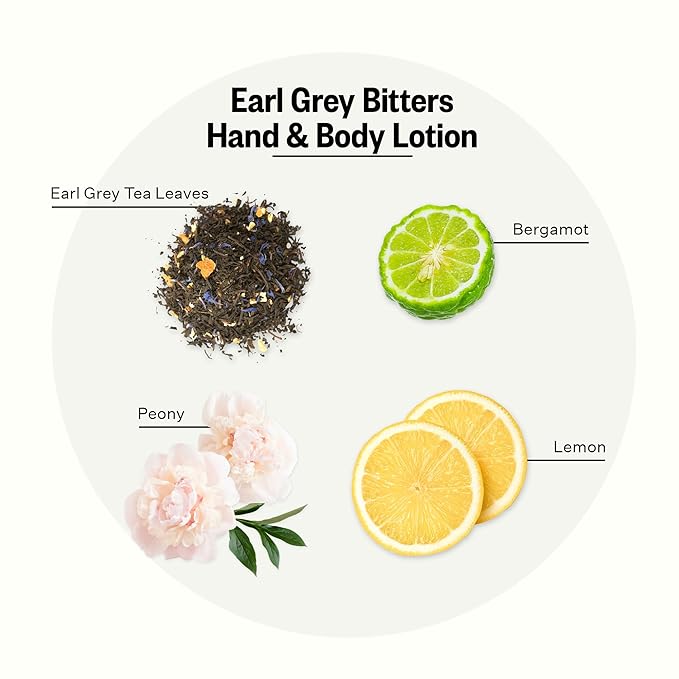 APOTHEKE Scented Hand & Body Lotion, Earl Grey Bitters - 10 Fl Oz Nourishing Body Moisturizer Cream for Dry Skin - Gentle Daily Skincare for Men & Women with Natural Ingredients, All Skin Types