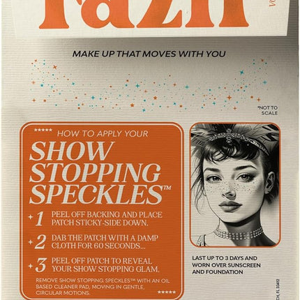 Fazit Makeup Patches - Show Stopping Speckles - Glow Up Make-Up Patches - Cute Glitter Makeup Accessories For Women - Cosmetic Glitter For Face