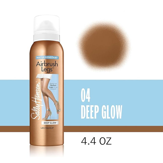 Sally Hansen Airbrush Legs Leg Makeup Spray | Lightweight, Transfer-Proof, Water-Resistant | Deep Glow | Airbrush Finish