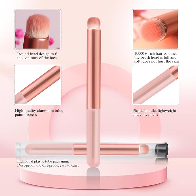 Lip Brush Lip Smudge Brushes Lipstick Brush with Tubes 3PCS Lip Gloss Applicator Wands Lip Brushes Multi-purpose Lip Makeup Brush Eyeshadow Brush Concealer Brush Lip Gloss Wands Applicator Tool Kits