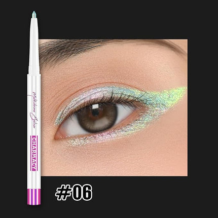 CHARMACY Chameleon Multichrome Eyeshadow Pencil, Shifting Color Eyeliner & Shadow Stick, Waterproof, Long-Lasting, Smudge-Proof Creamy Gel Formula for Metallic Glitter Makeup (B06)