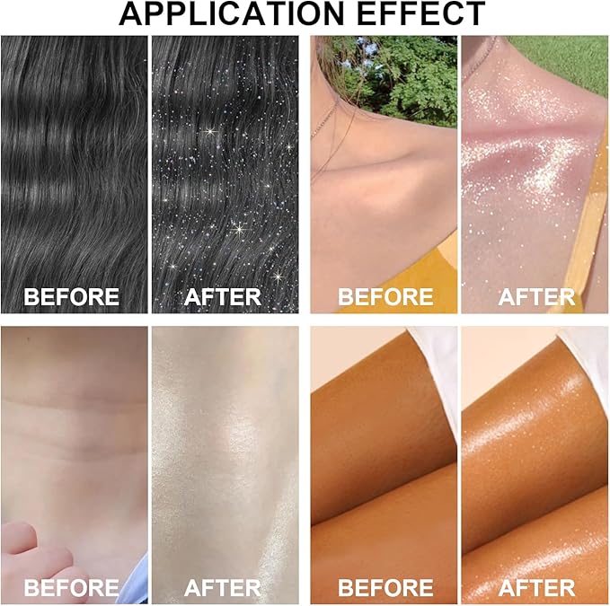 Hair and Body Glitter Spray, Holographic Glitter Highlighter Powder, Hairspray for Clothes, Face Body Shiny Glitter, Loose Shimmer Hairspray Festival Rave Prom Accessories, 4.22 Fl Oz (Pink)