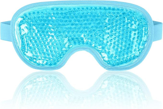 NEWGO Cooling Eye Mask for Puffy Eyes, Cold Eye Mask Eye Ice Pack for After Eyes Surgery, Tension Stress Relief, Itchy Eyes, Headaches, Dark Circles - Blue