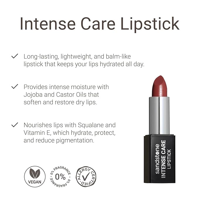 Intense Care Lipstick - a hypoallergenic, gluten free, caring formula, with active and moisturizing ingredients. (48 Busy Girl, 3,5 g)