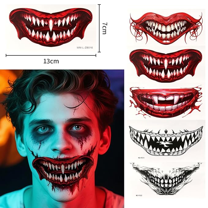 Depvision SFX Makeup Kit Halloween Makeup Set Professional Face Body Paint Special Effects Makeup Set with Fake Blood Temporary Tattoo Hair Chalk Oil Body Paint Sponges Brushes for Halloween Party