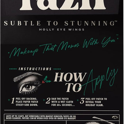 Fazit Makeup Patches - Holly Wings Eye Speckles - Glow Up Make-Up Patches - Cute Glitter Makeup Accessories for Women - Cosmetic Glitter for Face