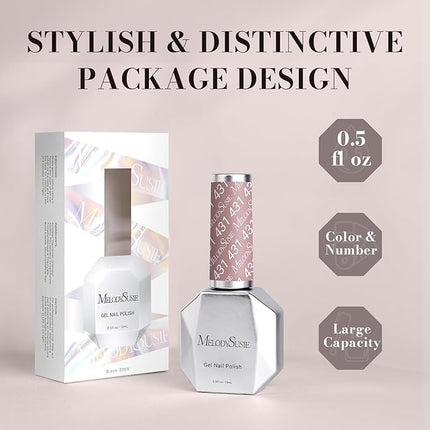 MelodySusie Nude Gel Nail Polish,0.5fl oz Pink Nails Soak Off UV LED Neutral Nude Gel Polish Gift for Women Nail Art Manicure Salon DIY Nail Design Decoration at Home-431-A2409