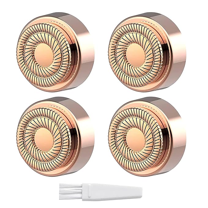 Women's Facial Hair Remover Replacment Heads Generation 2 Double Halo Perfect for Finishing Touch Flawless Gen 2 Facial Hair Removal,18K Gold-Plated 4-pc Pack