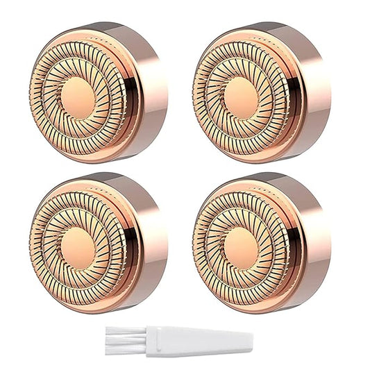 Women's Facial Hair Remover Replacment Heads Generation 2 Double Halo Perfect for Finishing Touch Flawless Gen 2 Facial Hair Removal,18K Gold-Plated 4-pc Pack