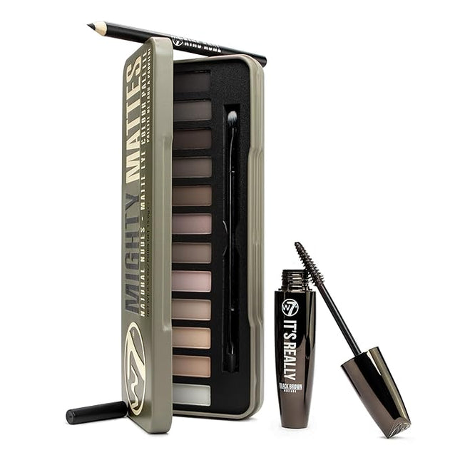 W7 - Meet Your Mattes Gift Set - Eyeshadow, Mascara & Eyeliner Makeup Kit - Perfect, Cruelty Free Makeup Gift Set