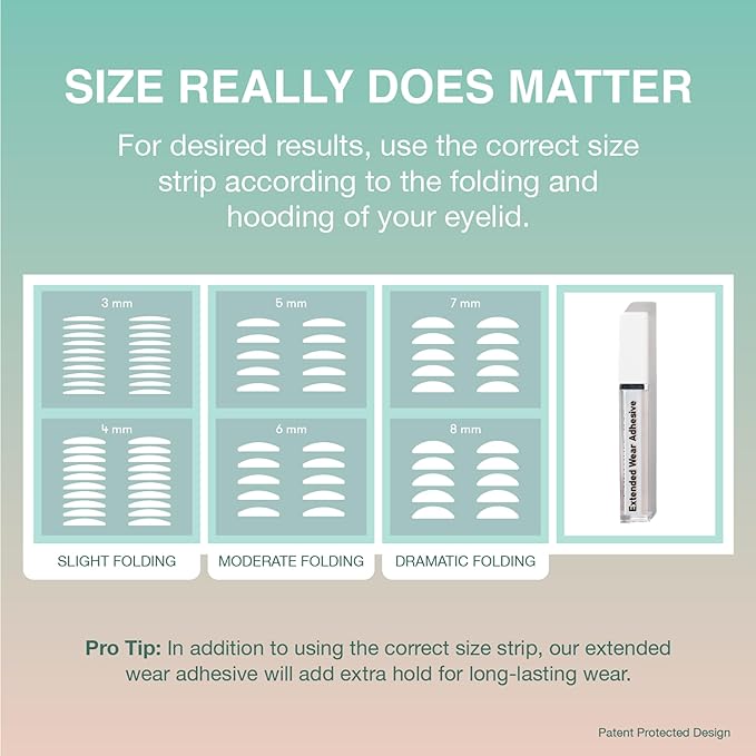 Contours Rx Lids by Design – 7mm Eyelid Lift Strips for Dramatic Lift on Hooded, Droopy Eyelids – Medical-Grade, Anti-Aging, Non-Surgical Eye Tape – 80 Count