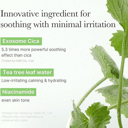 medicube Toner Pads Exosome CICA Tea Tree Calming Toner Pad for Sensitive Skin | Centella Asiatica for Redness, Breakouts | Low-irritating & Hydrating Care | Korean Skincare, 100 Pads (1 Pack)