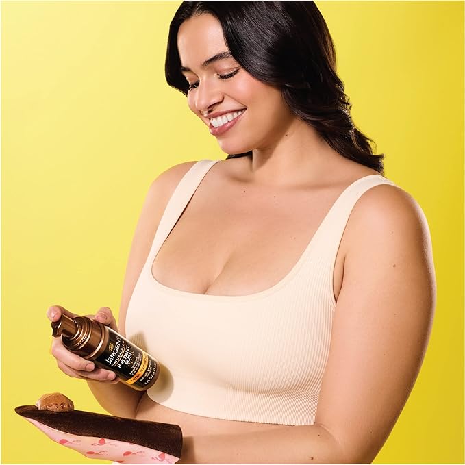 Jergens Natural Glow Instant Sun Body Mousse, Self Tanner for Ultra Deep Bronze Tan, Sunless Tanning Body Bronzer, Natural Looking Fake Tan, 6 Oz, Pack of 2