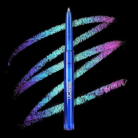 UCANBE Chameleon Eyeshadow & Eyeliner Gel Pencil-Multichrome Shifting Colors Metallic Glitter Eye Makeup,Waterproof Long-Lasting Smudge-Proof Multi-Dimensional Color (Teal Green to Rose Magenta)