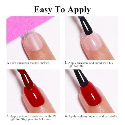 Imtiti Pink Gel Nail Polish, Mauve Pink Color UV/LED Soak Off Gel Polish for Spring Summer DIY Nail Art Manicure at Home 1Pcs,15ml