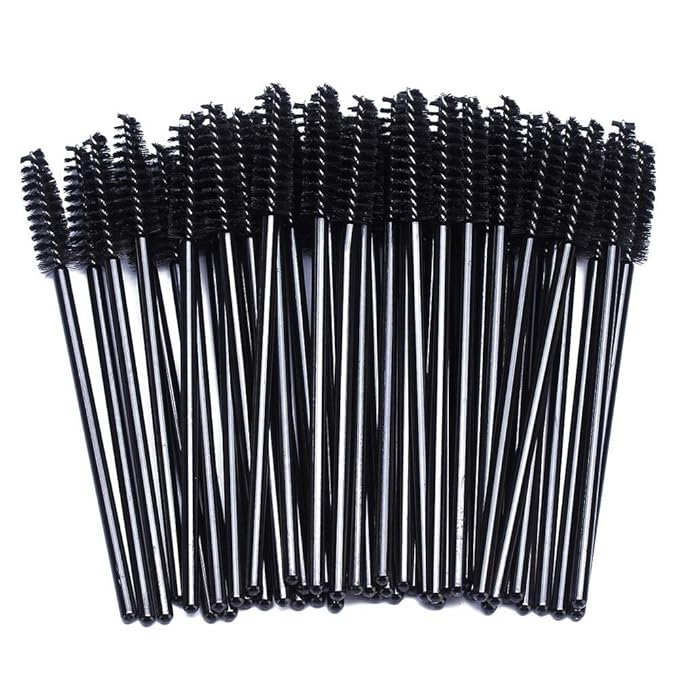 BTYMS 100 Pcs Disposable Eyelash Spoolies Brush Mascara Applicator Lash Wand Lashes Brush Eyebrow Spooly for Extension