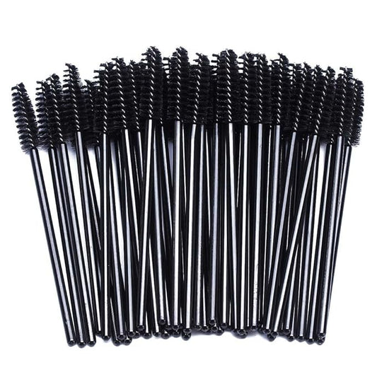 BTYMS 100 Pcs Disposable Eyelash Spoolies Brush Mascara Applicator Lash Wand Lashes Brush Eyebrow Spooly for Extension
