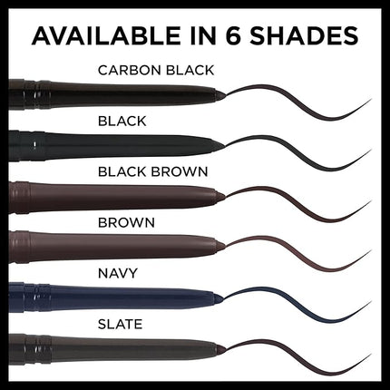 L'Oreal Paris Makeup Infallible Never Fail Original Mechanical Pencil Eyeliner with Built in Sharpener, Black Brown, 0.008 oz., 2 Count