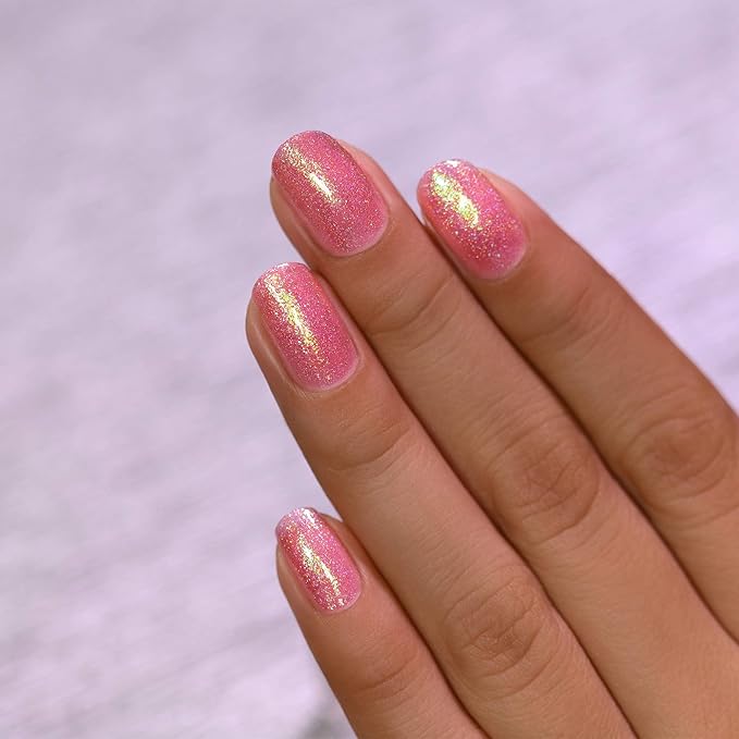 ILNP Pink Flamingo - Iridescent Hot Pink Holographic Jelly Nail Polish