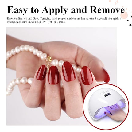 Imtiti Red Gel Nail Polish, 15ML Fire Brick Red Gel Polish Spring Summer LED UV Soak off, Gift for Christmas Holidays, 0.5 Fl Oz