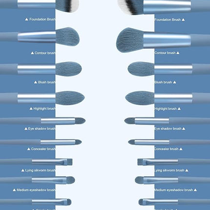 Makeup Brushes 22 Pcs Makeup Kit,Foundation Brush Eyeshadow Brush Make up Brushes Set (Blue, 22 Piece Set)