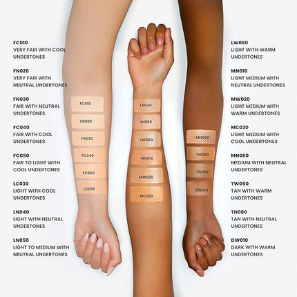 JOAH Crystal Glow Peptide-Infused Foundation, 2-in-1 Multitasking Korean Makeup with Blurring Face Primer, Luminizer, Hydration & Skin Defense for a Flawless Finish, 1.01 Oz, Light Medium Warm