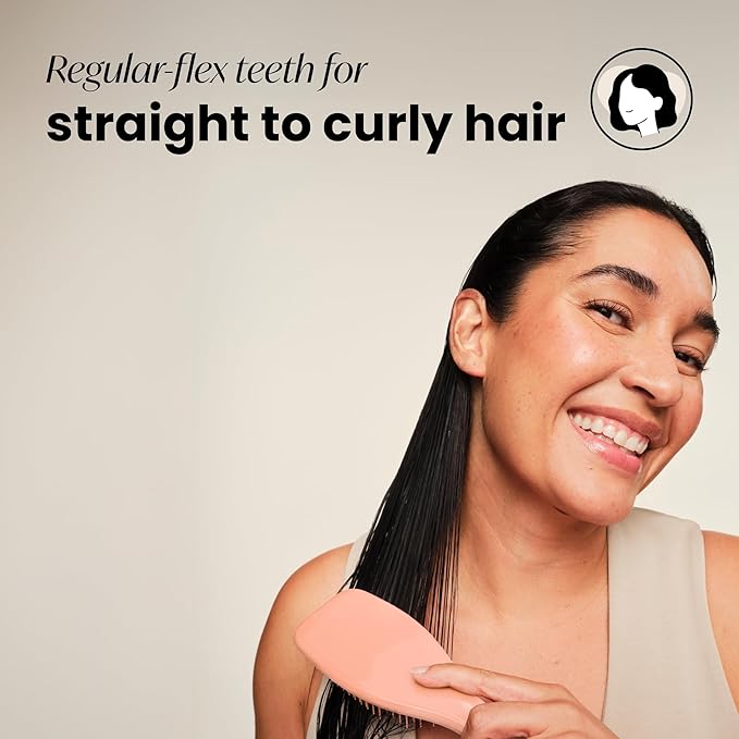 Tangle Teezer Ultimate Detangler Brush for Wet & Dry Hair, Eliminates Knots & Reduces Breakage for All Hair Types, Amazon Exclusive Apricot