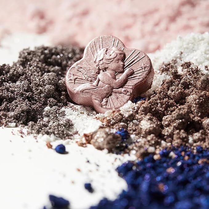 Flower Knows Little Angel 9-Color Eyeshadow Palette with 6 Matte+3 Shimmer Blue Shades,Long-lasting,Easy-to-apply & Highly Pigmented Goth Eye Shadow(02 Weeping Angel,0.37 Oz)