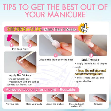 KXAMELIE Neon Green Coffin Nails Medium, Natural Thick Press ons Reusable 24 Solid Color False Nails for Women