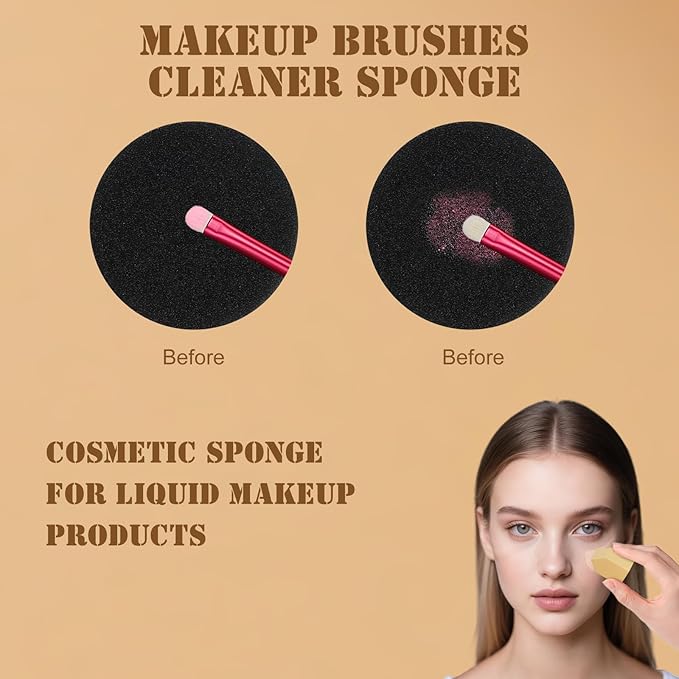 14-Piece Daily Makeup Brush Set - Essential Cosmetic Brushes Kit for Foundation, Concealer, Eyeshadow & Powder Blush, Professional Face Blending Brushes Kit for Women(Red)